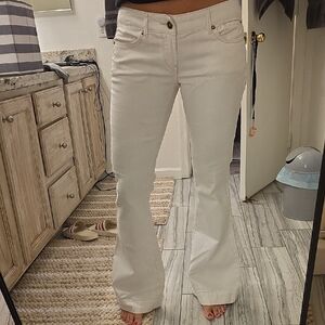 Express White Flare Jeans Stella Low Rise